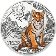  3 евро 2017 «Красочные животные — Тигр» Австрия, фото 1 