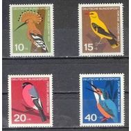  1963. Германия. ФРГ. 401-404 Фауна. Птицы. 4 Марки. MNH., фото 1 