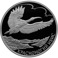  2 рубля 2019 «Красная книга: красноногий ибис», фото 1 