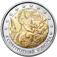  2 евро 2005 «Европейская конституция» Италия, фото 1 