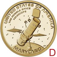  1 доллар 2020 «Космический телескоп «Хаббл» D (Американские инновации), фото 1 