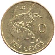  10 центов 1997 «Рыба» Сейшельские острова, фото 1 