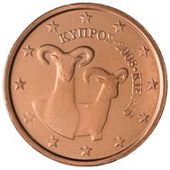  2 евроцента 2008 «Европейский муфлон» Кипр, фото 1 