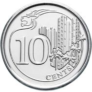  10 центов 2013 Сингапур, фото 1 