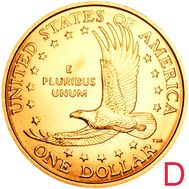  1 доллар 2006 «Парящий орёл» США D (Сакагавея), фото 1 