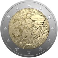  2 евро 2022 «35-летие программы «Эразмус» Латвия, фото 1 