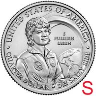  25 центов 2022 «Доктор Салли Райд» (Выдающиеся женщины США) S, фото 1 