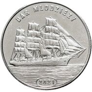  1 доллар 2021 «Парусник «Дар Молодости» Остров Флорес, фото 1 