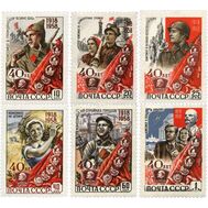  1958. СССР. 2162-2167. 40 лет ВЛКСМ. 6 марок, фото 1 