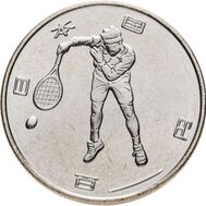 100 йен 2020 «XXXII Летние Олимпийские игры в Токио. Большой теннис» Япония, фото 1 