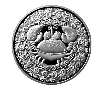  Монета 1 рубль 2009 «Знаки зодиака: Рак» Беларусь, фото 1 