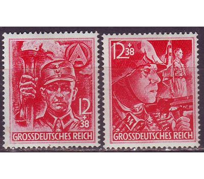  2 почтовые марки «Отряды SA и SS» Третий Рейх 1945, фото 1 