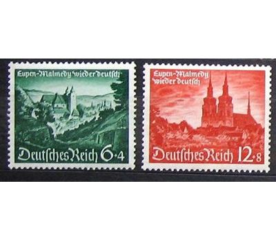  2 почтовые марки «Эйпен и Мальмеди» Третий Рейх 1940, фото 1 