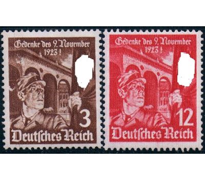 2 почтовые марки «Годовщина Мюнхенского пивного путча» Третий Рейх 1935, фото 1 