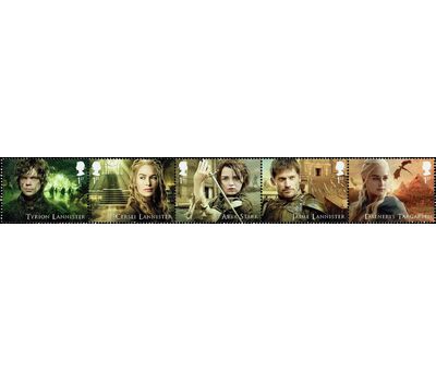  10 почтовых марок «Телесериал Игра Престолов» Великобритания, 2018, фото 2 