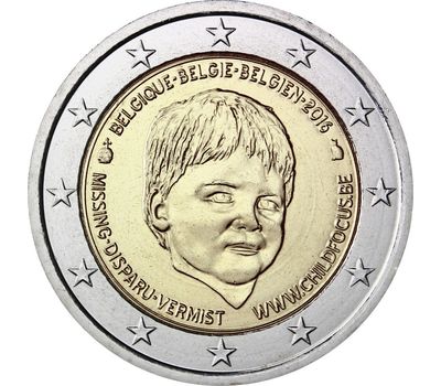  Монета 2 евро 2016 «20-летие европейского центра Child Focus» Бельгия, фото 1 