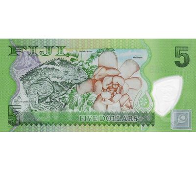  Банкнота 5 долларов 2012 Фиджи Пресс, фото 2 