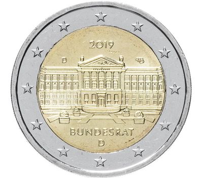  Монета 2 евро 2019 «Бундесрат» Германия, фото 1 