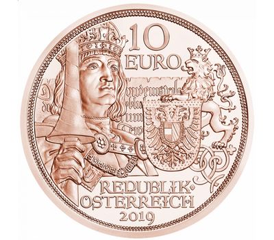  Монета 10 евро 2019 «С кольчугой и мечом. Рыцарство» Австрия, фото 2 