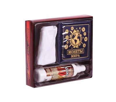  Набор нумизмата «Монеты Мира» синий (со средством для чистки), фото 9 