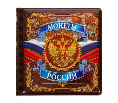  Альбом для монет с вставкой «Монеты России. Герб и Флаг» мини, фото 1 