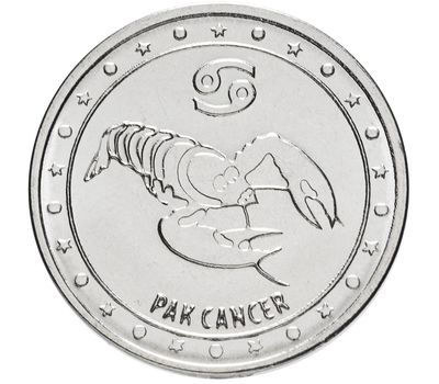 Монета 1 рубль 2016 «Рак» Приднестровье, фото 1 