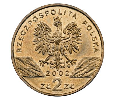  Монета 2 злотых 2002 «Болотная Черепаха (Emys orbicularis)» Польша, фото 2 