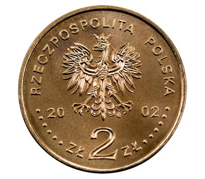  Монета 2 злотых 2002 «Бронислав Малиновский (1884 — 1942)» Польша, фото 2 