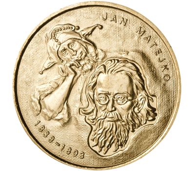  Монета 2 злотых 2002 «Ян Матейко (1838 — 1893)» Польша, фото 1 