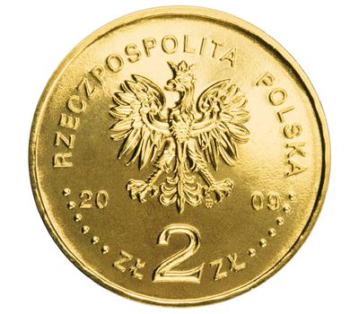  Монета 2 злотых 2009 «90-летие создании Высшей контрольной палаты» Польша, фото 2 