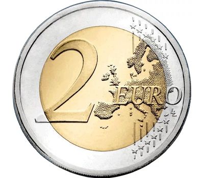  Монета 2 евро 2012 «10 лет наличному обращению евро» Кипр, фото 2 
