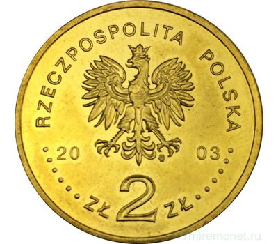  Монета 2 злотых 2003 «Бригадный генерал Станислав Мачек (1892-1994)» Польша, фото 2 