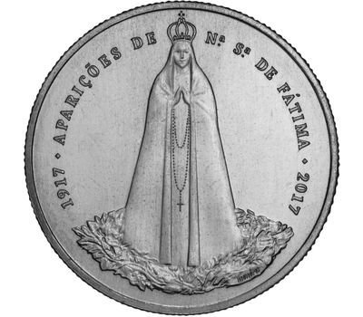  Монета 2,5 евро 2017 «100 лет явления Пресвятой Богородицы в Фатиме» Португалия, фото 1 