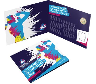  Монета 2 доллара 2020 «Женский ЧМ по Крикету» Австралия (цветная) в буклете, фото 3 