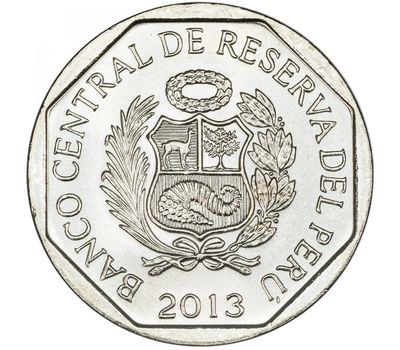  Монета 1 соль 2013 «Какао» Перу, фото 2 