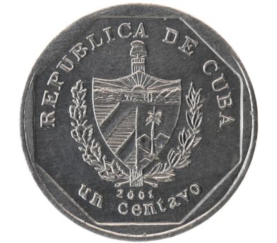  Монета 1 сентаво 2001 Куба, фото 2 