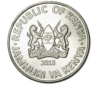  Монета 1 шиллинг 2018 «Жираф» Кения, фото 2 