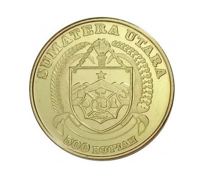 Монета 500 рупий 2019 «Жук-геркулес» остров Суматра (Индонезия), фото 2 