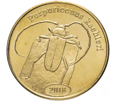  Монета 500 рупий 2018 «Усач Келера» остров Суматра (Индонезия), фото 1 