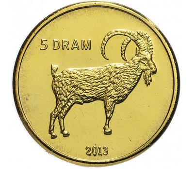  Монета 5 драм 2013 «Козел» Нагорный Карабах, фото 1 