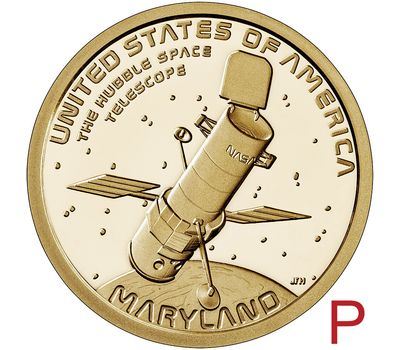  Монета 1 доллар 2020 1 доллар 2020 «Космический телескоп «Хаббл» P (Американские инновации), фото 1 