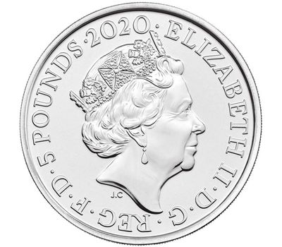 Монета 5 фунтов 2020 «Элтон Джон. Легенды музыки» Великобритания (в буклете), фото 3 