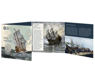  Монета 2 фунта 2020 «Мэйфлауэр» Великобритания (в буклете), фото 4 