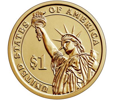  Монета 1 доллар 2020 «41-й президент Джордж Буш старший» США P, фото 2 