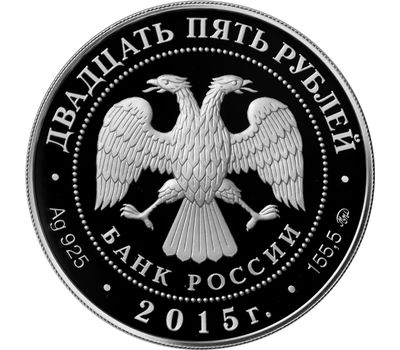  Серебряная монета 25 рублей 2015 «Великий князь Владимир — Креститель Руси», фото 2 