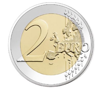  Монета 2 евро 2021 «100 лет юридического признания Латвийской Республики» Латвия, фото 2 