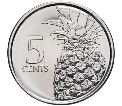  Монета 5 центов 2016 «Ананас» Багамские острова, фото 1 