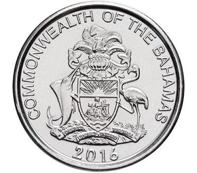 Монета 5 центов 2016 «Ананас» Багамские острова, фото 2 
