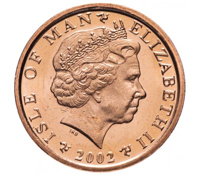  Монета 1 пенни 2002 «Руины часовни» Остров Мэн, фото 2 