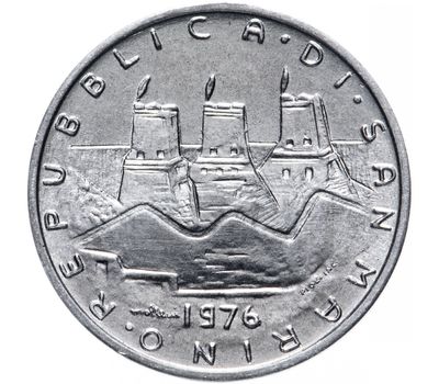  Монета 5 лир 1976 «Республика» Сан-Марино, фото 2 